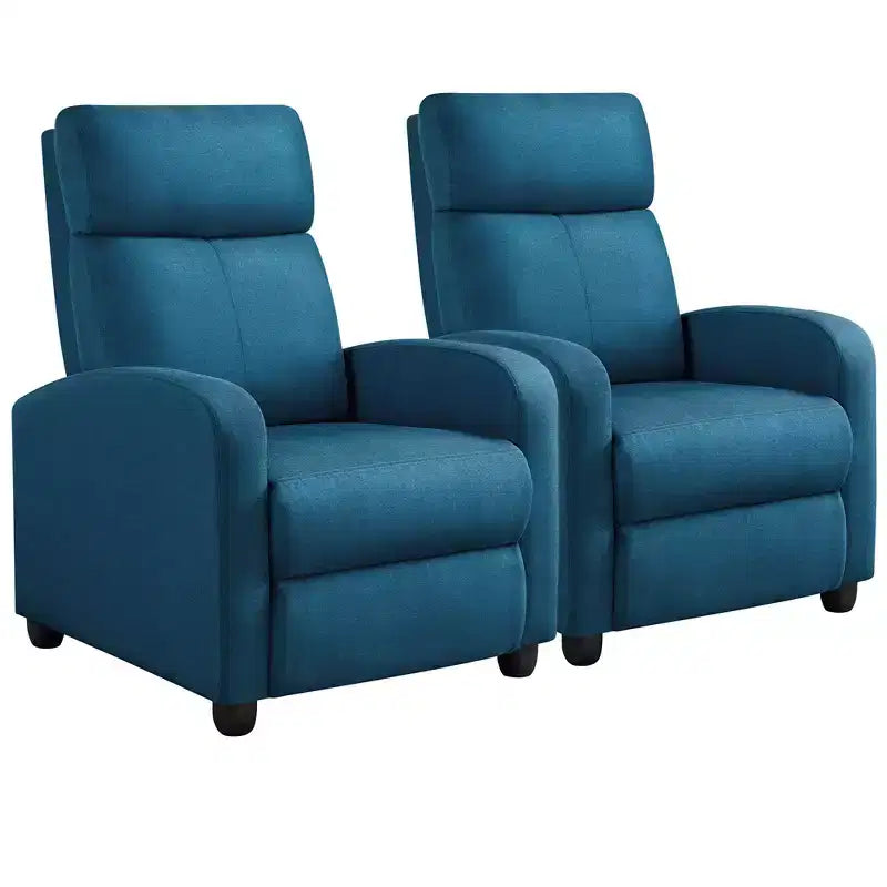 Yaheetech Lot de 2 fauteuils inclinables modernes en tissu pour salon, chambre à coucher