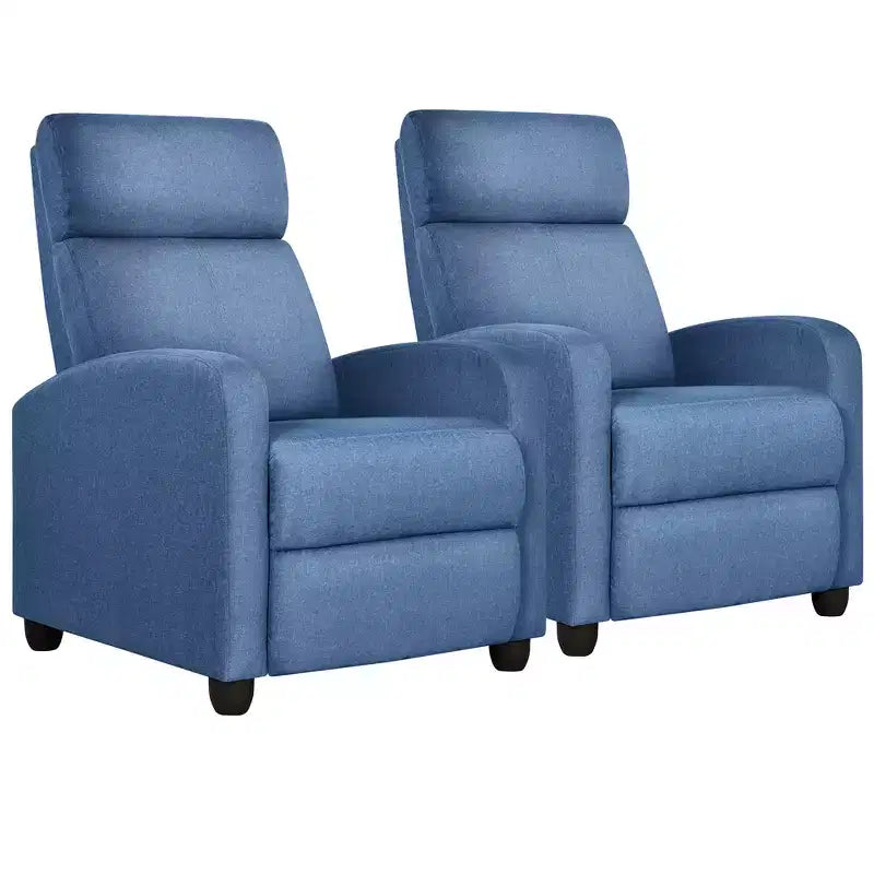 Yaheetech Lot de 2 fauteuils inclinables modernes en tissu pour salon, chambre à coucher