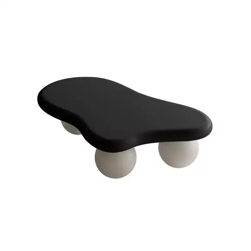 Table basse GDFStudio Dominic 40 avec plateau en bois en forme de nuage et pieds sphériques en plastique