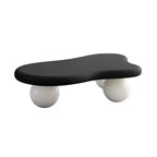 Table basse GDFStudio Dominic 40 avec plateau en bois en forme de nuage et pieds sphériques en plastique