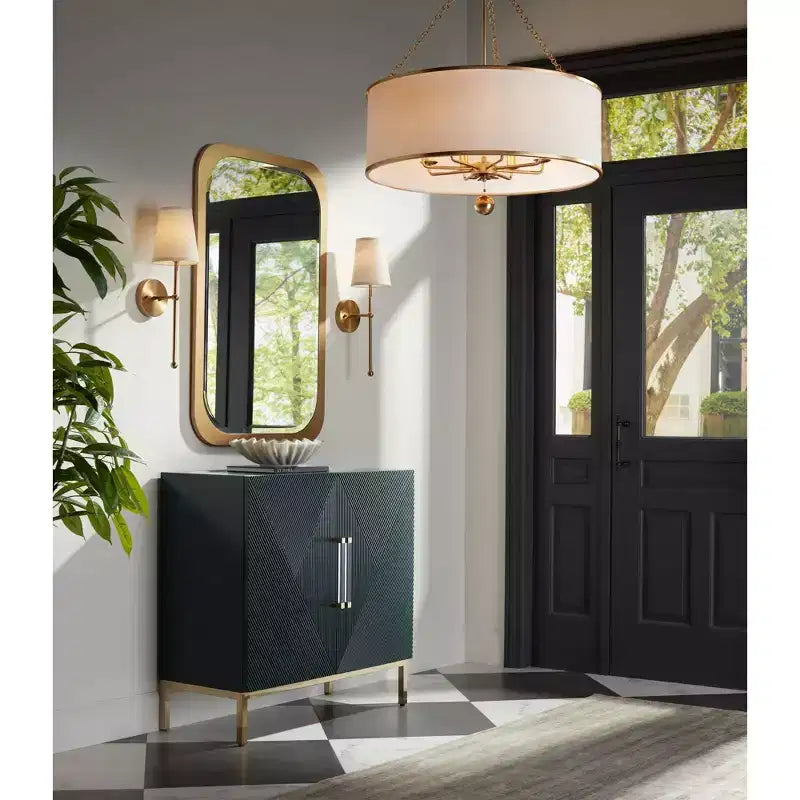 55 Downing Street Saga 36 Commode d'appoint 2 portes large verte et or