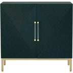 55 Downing Street Saga 36 Commode d'appoint 2 portes large verte et or