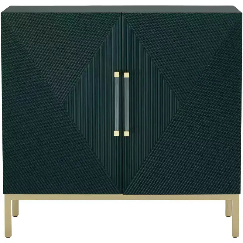 55 Downing Street Saga 36 Commode d'appoint 2 portes large verte et or