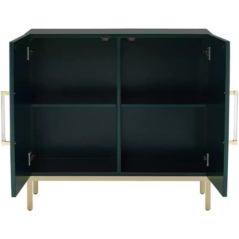 55 Downing Street Saga 36 Commode d'appoint 2 portes large verte et or