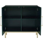 55 Downing Street Saga 36 Commode d'appoint 2 portes large verte et or