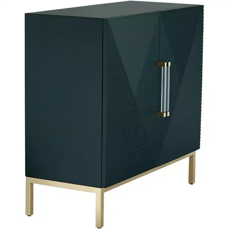 55 Downing Street Saga 36 Commode d'appoint 2 portes large verte et or