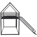 Lit superposé en métal Whisen avec toboggan convertible et échelle