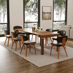 Chaises de salle à manger rembourrées (lot de 2), noir