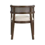 Christopher Knight Home Cinnabar Lot de 2 chaises de salle à manger en bois d'hévéa rembourrées avec dossier en cannage, hauteur d'assise 49,5 cm
