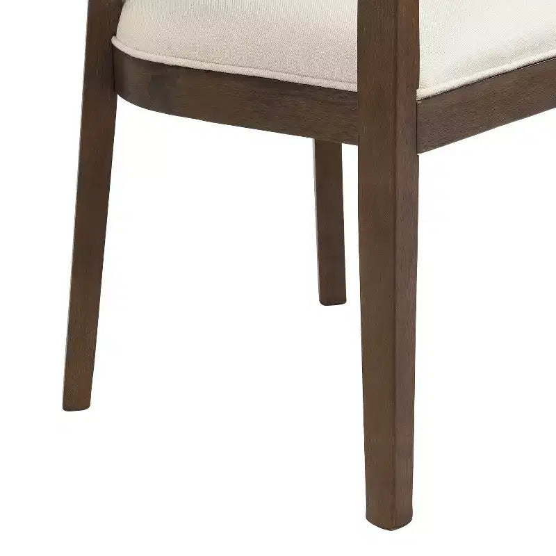 Christopher Knight Home Cinnabar Lot de 2 chaises de salle à manger en bois d'hévéa rembourrées avec dossier en cannage, hauteur d'assise 49,5 cm