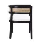 Christopher Knight Home Cinnabar Lot de 2 chaises de salle à manger en bois d'hévéa rembourrées avec dossier en cannage, hauteur d'assise 49,5 cm