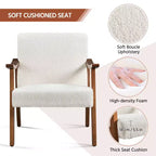 Yaheetech Lot de 2 fauteuils de salon en similicuir style Mid-Century avec pieds en bois massif pour salon, chambre, chambre d'amis