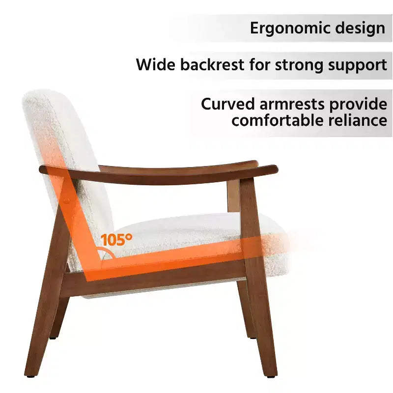 Yaheetech Lot de 2 fauteuils de salon en similicuir style Mid-Century avec pieds en bois massif pour salon, chambre, chambre d'amis