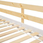 Lit superposé Whisen Twin sur Twin avec toit, fenêtre, jardinière, porte, barrières de sécurité et échelle