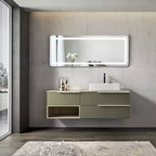 PexFix Miroir rectangulaire moderne sans cadre de 50,8 cm (20 po) de large x 160 cm (63 po) de haut avec coins arrondis en argent