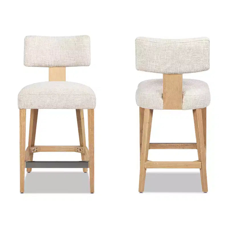 Jennifer Taylor Home Penny Tabouret de comptoir rembourré à dossier rond arqué, ensemble de 2