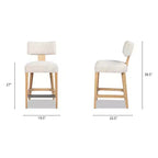 Jennifer Taylor Home Penny Tabouret de comptoir rembourré à dossier rond arqué, ensemble de 2
