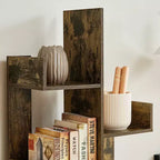 Étagère à Livres Arbre VECELO, Étagère Géométrique à 8 Niveaux en Bois, Présentoir, Organiseur d'Étagères en Forme d'Arbre pour Salon et Bureau à Domicile