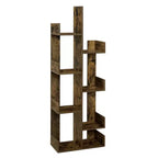 Étagère à Livres Arbre VECELO, Étagère Géométrique à 8 Niveaux en Bois, Présentoir, Organiseur d'Étagères en Forme d'Arbre pour Salon et Bureau à Domicile
