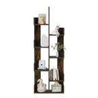 Étagère à Livres Arbre VECELO, Étagère Géométrique à 8 Niveaux en Bois, Présentoir, Organiseur d'Étagères en Forme d'Arbre pour Salon et Bureau à Domicile