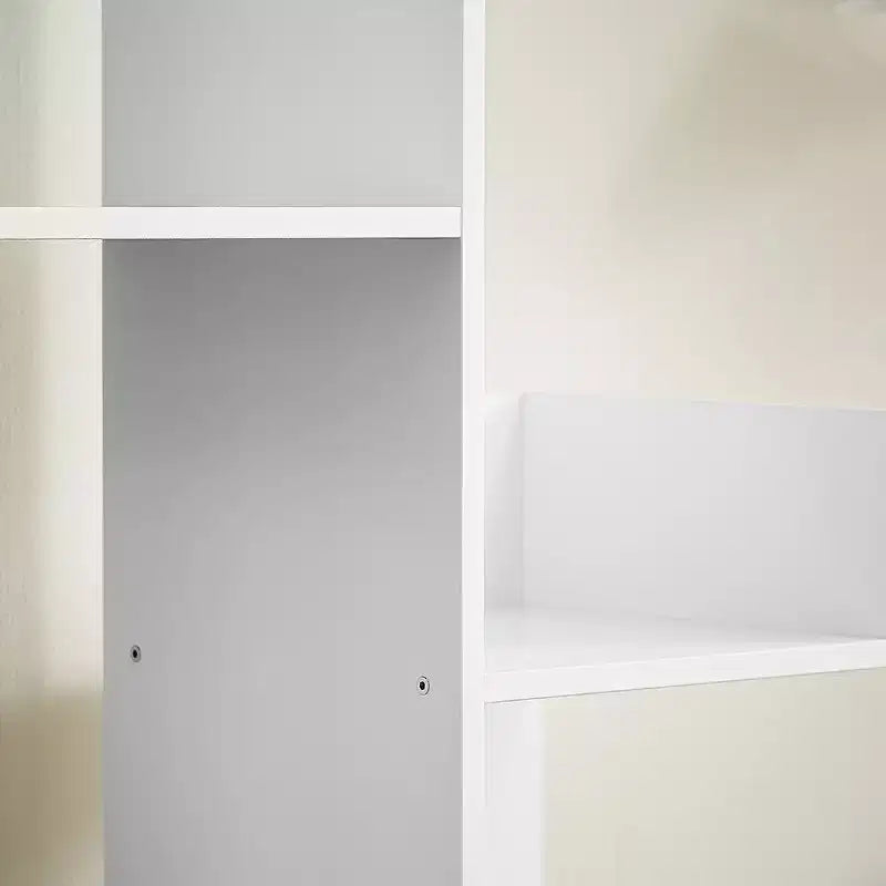 Étagère à Livres Arbre VECELO, Étagère Géométrique à 8 Niveaux en Bois, Présentoir, Organiseur d'Étagères en Forme d'Arbre pour Salon et Bureau à Domicile