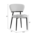 Christopher Knight Home Atrass Chaise de salle à manger rembourrée avec pieds en métal (Lot de 6)