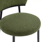 Christopher Knight Home Atrass Chaise de salle à manger rembourrée avec pieds en métal (Lot de 6)