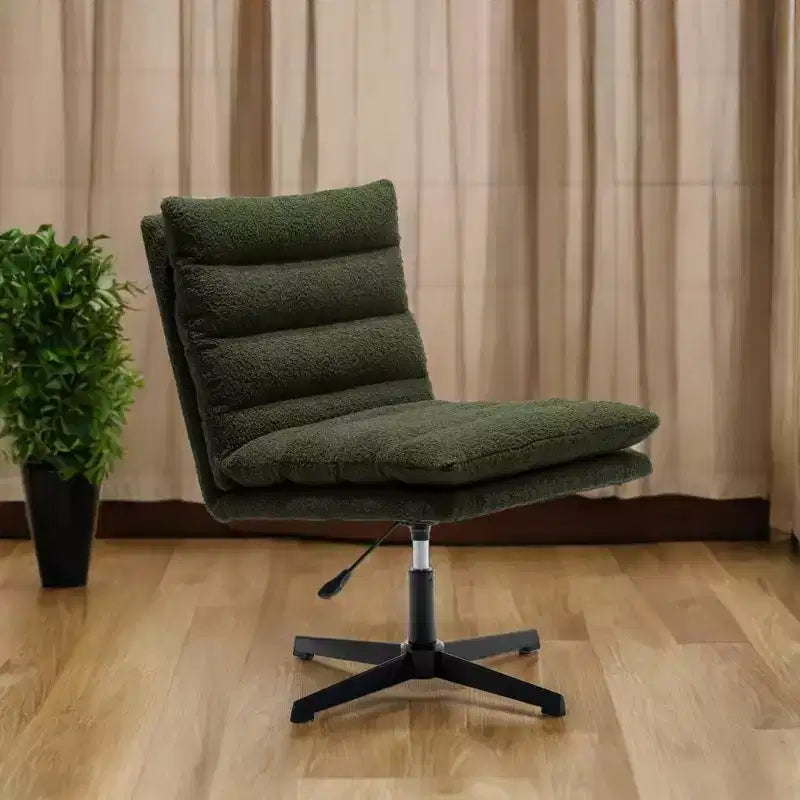 Fauteuil d'appoint pivotant Zeus & Ruta de 57,9 cm de large avec pieds croisés et accoudoirs réglables