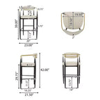 Tabourets de bar Christopher Knight Home Harrington en tissu et fer, 75,5 cm (Lot de 2)
