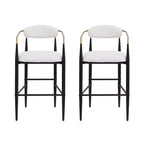 Tabourets de bar Christopher Knight Home Harrington en tissu et fer, 75,5 cm (Lot de 2)