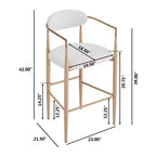 Tabourets de bar Christopher Knight Home Harrington en tissu et fer, 75,5 cm (Lot de 2)