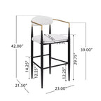Tabourets de bar Christopher Knight Home Harrington en tissu et fer, 75,5 cm (Lot de 2)