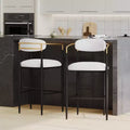 Christopher Knight Home Harrington Indoor 29.75 Fabric and Iron Barstool (Set of 2)