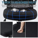 Chaise de Bureau Ergonomique Dossier en Maille Appui-tête Réglable Soutien Lombaire Inclinaison de 90 à 125 Degrés