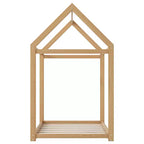 Lit plateforme en bois Whisen, taille double, en forme de maison