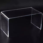 Table basse Homcom rectangulaire en acrylique, épaisseur 15 mm, effet cascade, transparente
