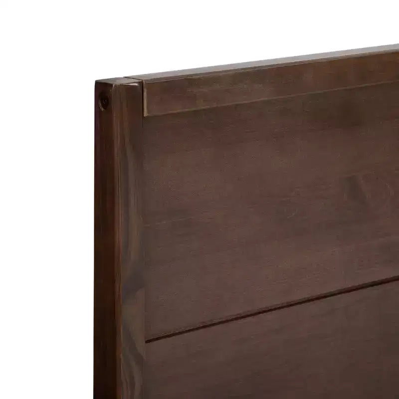 Lit King en bois massif Plank+Beam Duo avec tête de lit à panneaux, aucun sommier tapissier requis