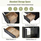 Meuble-lavabo autoportant de salle de bain de style shaker de 36 po avec évier, 4 tiroirs à fermeture douce et 2 portes à fermeture douce