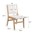 Chaises de salle à manger en bois rembourrées en similicuir capitonné GDFStudio Payne (Lot de 2)