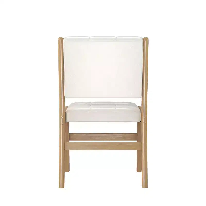 Chaises de salle à manger en bois rembourrées en similicuir capitonné GDFStudio Payne (Lot de 2)