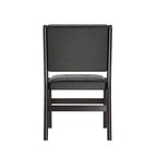 Chaises de salle à manger en bois rembourrées en similicuir capitonné GDFStudio Payne (Lot de 2)