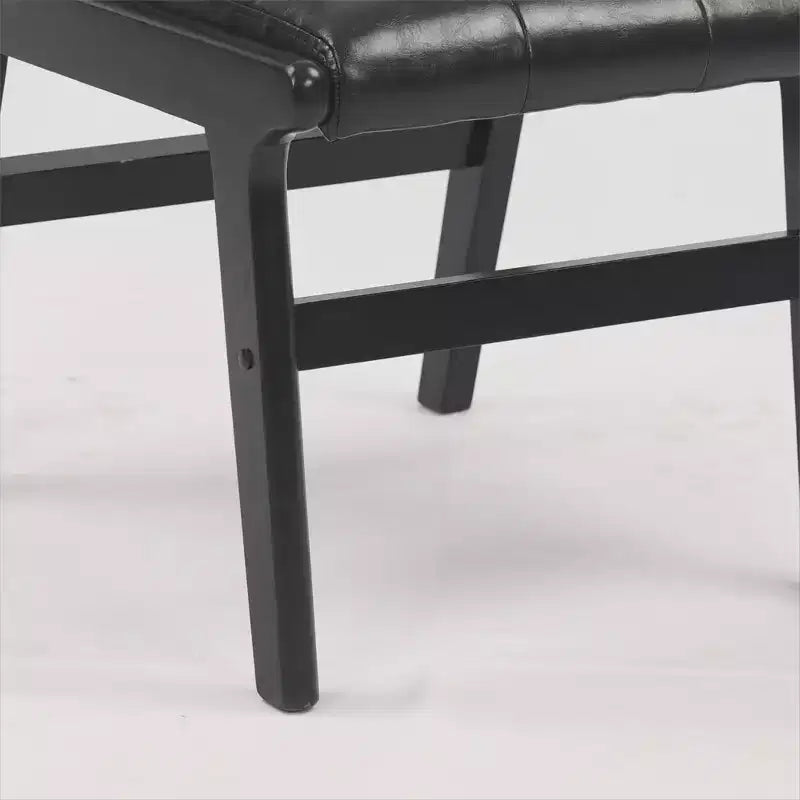 Chaises de salle à manger en bois rembourrées en similicuir capitonné GDFStudio Payne (Lot de 2)