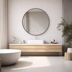 30 InchCircular Wall Mirror, Hanging Mirror for Above Sink, Bathroom Hanging Mirror