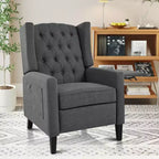 Fauteuil inclinable tapissé capitonné Christopher Knight Home Nicole avec tablette latérale pliable