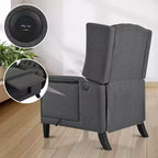 Fauteuil inclinable tapissé capitonné Christopher Knight Home Nicole avec tablette latérale pliable