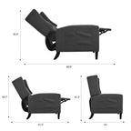 Fauteuil inclinable tapissé capitonné Christopher Knight Home Nicole avec tablette latérale pliable