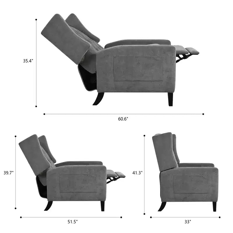 Fauteuil inclinable tapissé capitonné Christopher Knight Home Nicole avec tablette latérale pliable