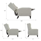 Fauteuil inclinable tapissé capitonné Christopher Knight Home Nicole avec tablette latérale pliable