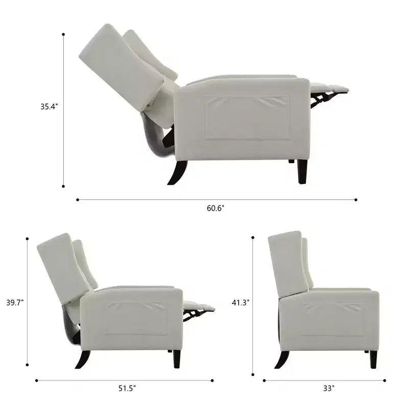 Fauteuil inclinable tapissé capitonné Christopher Knight Home Nicole avec tablette latérale pliable