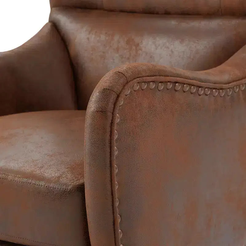 Christopher Knight Home Fauteuil club Salerno contemporain en microfibre avec dossier haut de 41 po